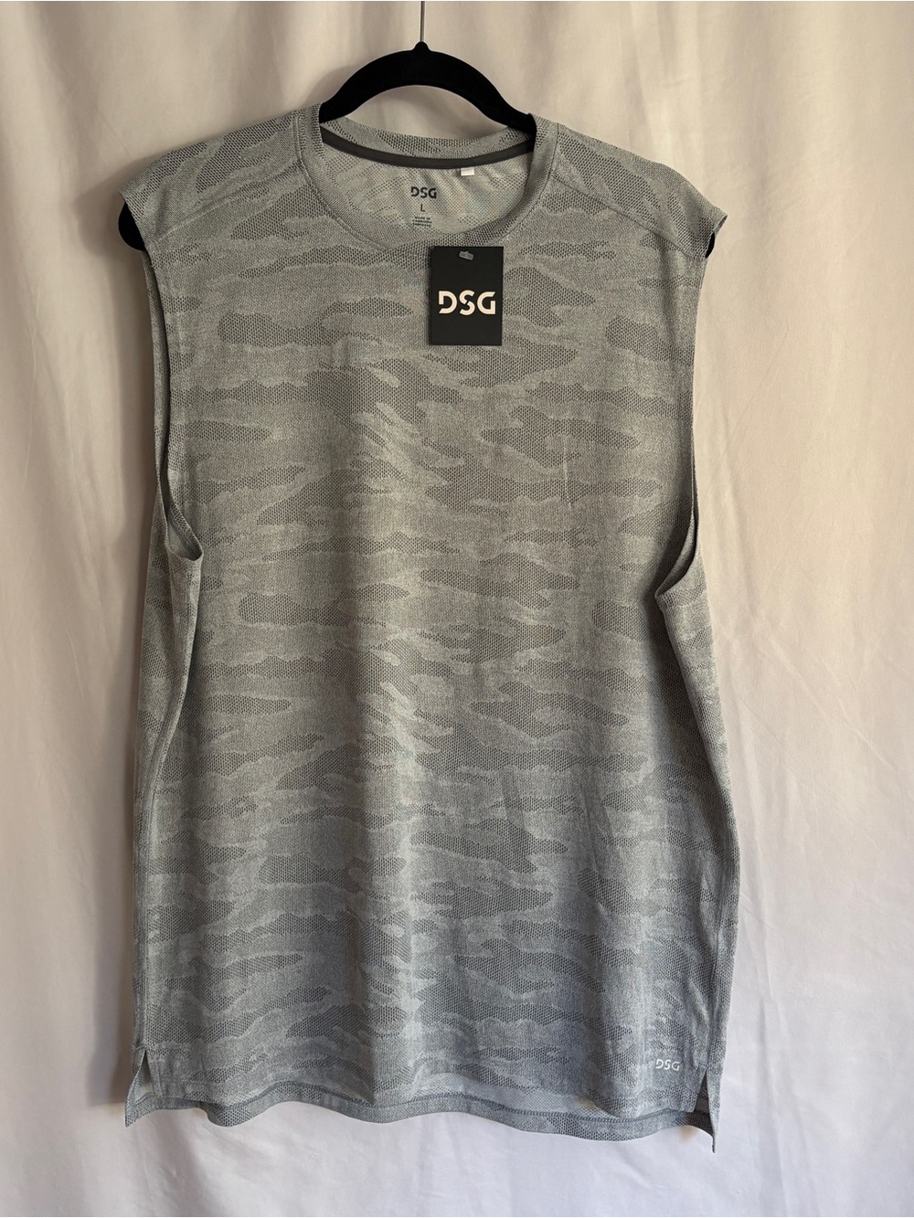 DSG Men’s Movement Jacquard Tank Top Gray Size L NWT